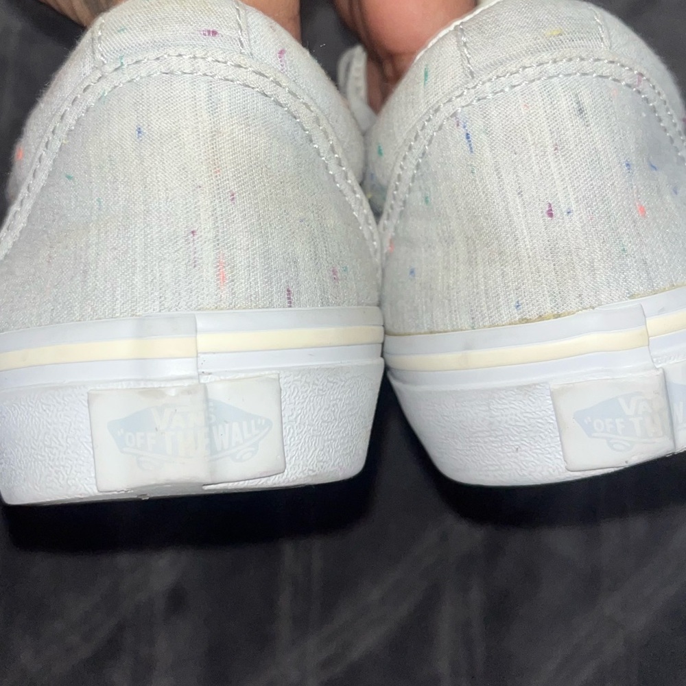 Vans White Sneakers with Multicolor Speckles - Picture 4 of 7